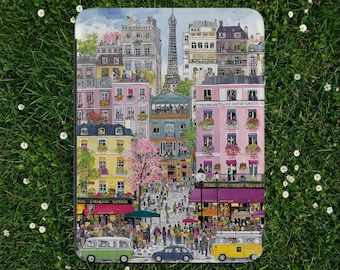 Kindle Paperwhite Hülle 12th Gen 2024 2025 2026, Paris Street Eiffelturm Kunst E-Reader Hülle, Aquarell Stadtreiseästhetik