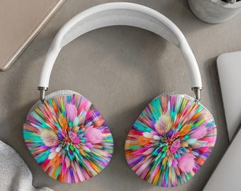 Vibrant Rainbow Burst Apple AirPods Max Shell Cases, Colorful Abstract Headphone Cover, Psychedelic Tech Accessory, Unique Gift for Her