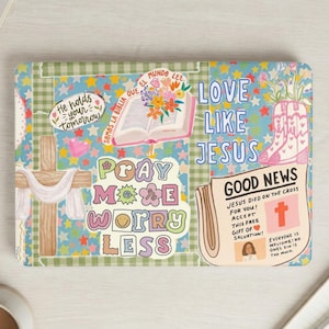 Pray More Worry Less Shell Hard Case Cover for MacBook Air Case Scripture Bible Verse MacBook Pro 13 14 16 Air 15.3 13.6 Laptop case
