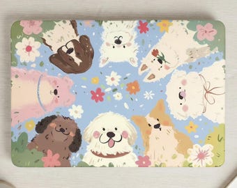 Skurrile Hund MacBook Hülle, süße Welpen Hartschale für MacBook Air Hülle MacBook Pro 13 14 16 Air 15.3 13.6, Geschenk für Tierliebhaber