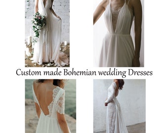 Boho Wedding Dresses custom made