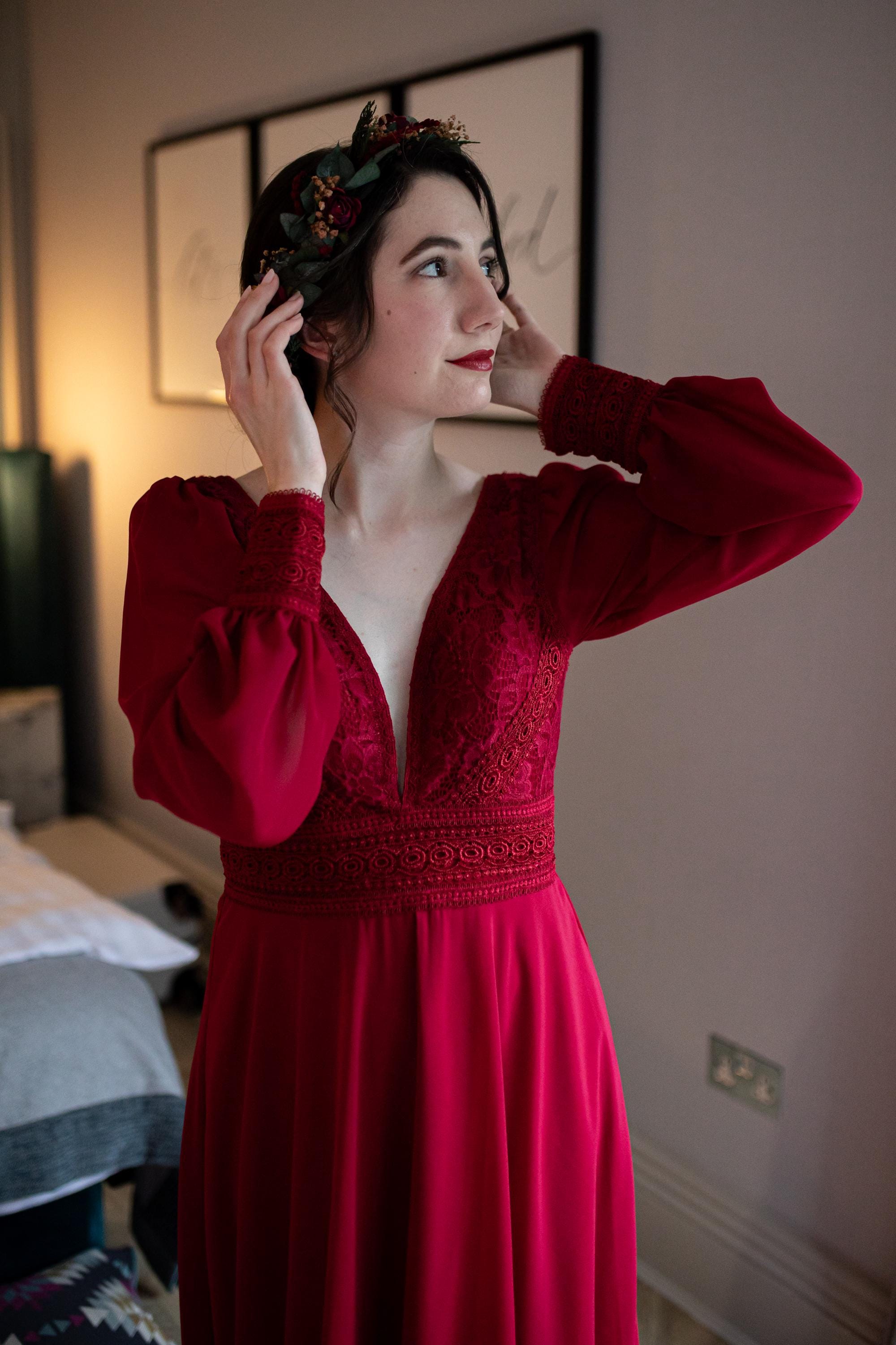 Vestidos de boda unicos | Vestido novia bohemio | vestido boda de color