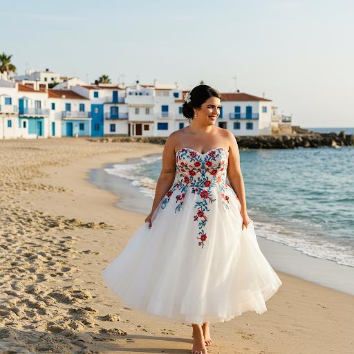 etsy beach wedding dress Long Sleeve Lace V-Neck Ivory Vintage Beach Wedding Dresses,MW299 –  Musebridals main image 1