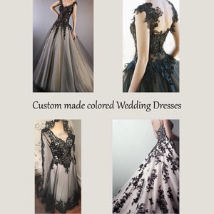 Colored wedding dresses custom made