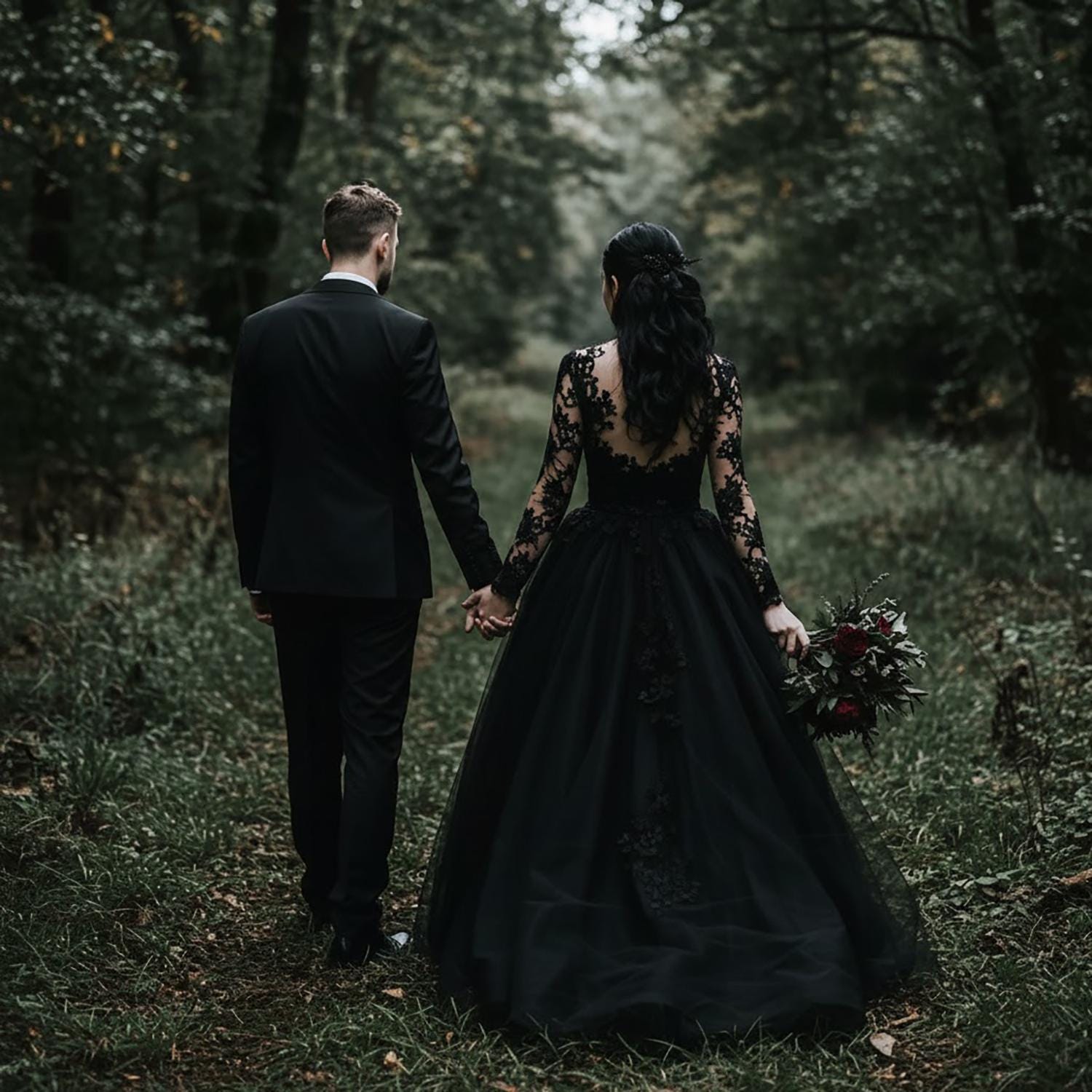 Black Goth Wedding and Party Dresses Custom Made Steampunk Theme Gowns Black Goth Wedding and Party Dresses Custom Made Steampunk Theme Gowns