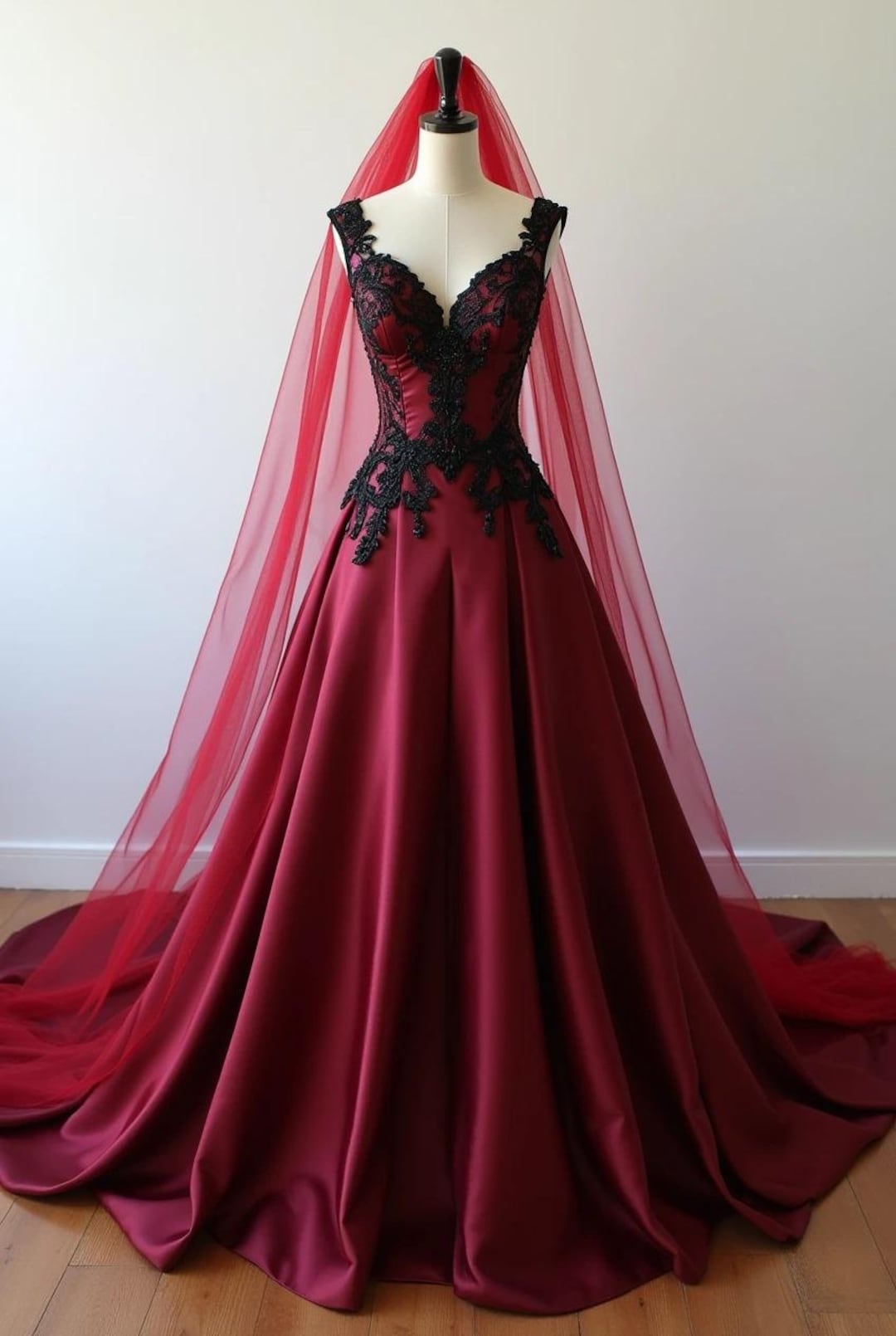 Bustino Da Sposa Dominique 8949 In Raso E Pizzo – Modellante Corsetto Con Ferretto, Colore Nero, Taglia 48C - 2