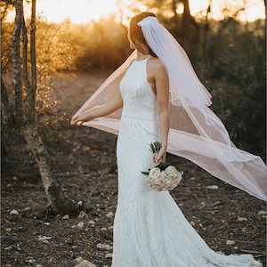 Boho Wedding Dress | Custom Lace Bridal Gown | Beach Wedding Dress | Handmade Chiffon Gown | Bohemian Chic Wedding Dress