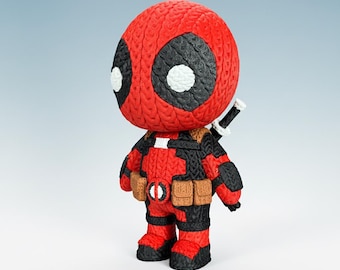 Marvel - Deadpool versione “fatto a maglia” | Statuetta 3D con texture knitted | S M L