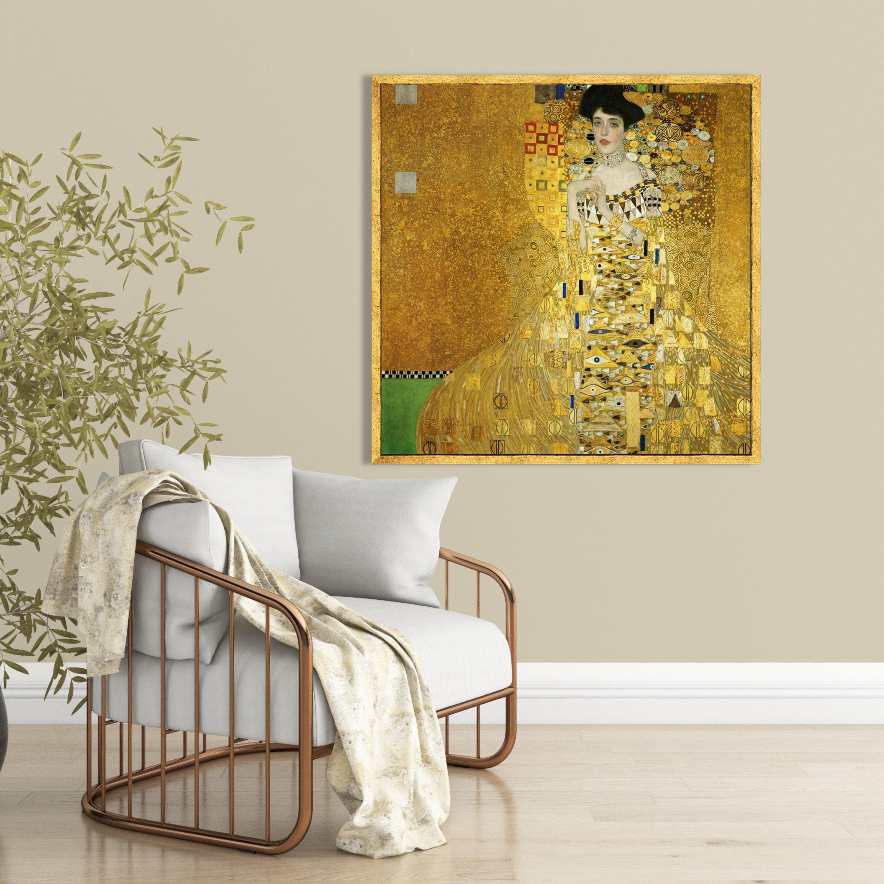 Gustav Klimt Golden Woman Canvas Print, Art Nouveau Wall Art, Elegant ...