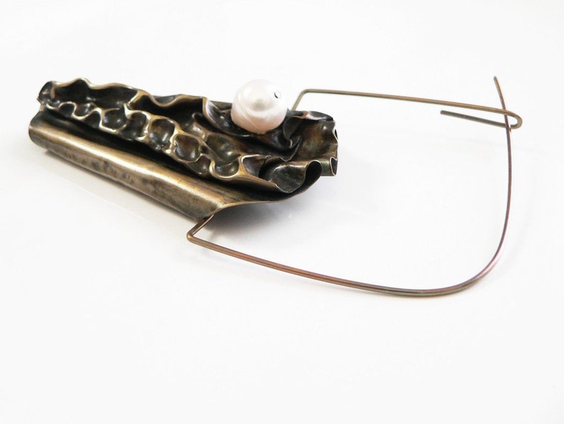 Contemporary brooch brass brooch Modernist brooch bronze Etsy