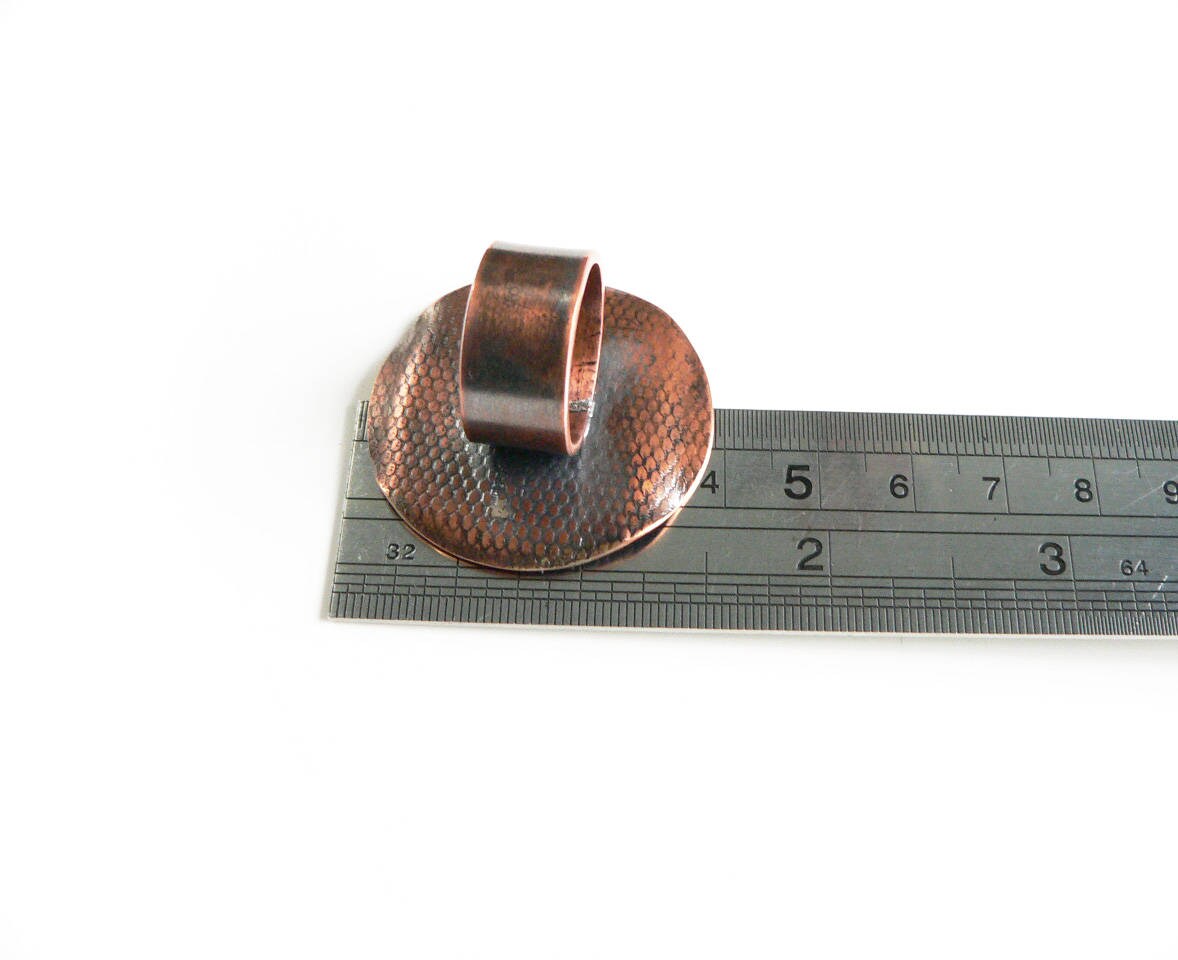 Statement Copper Ring Contemporary Ring Brutalist Ring - Etsy