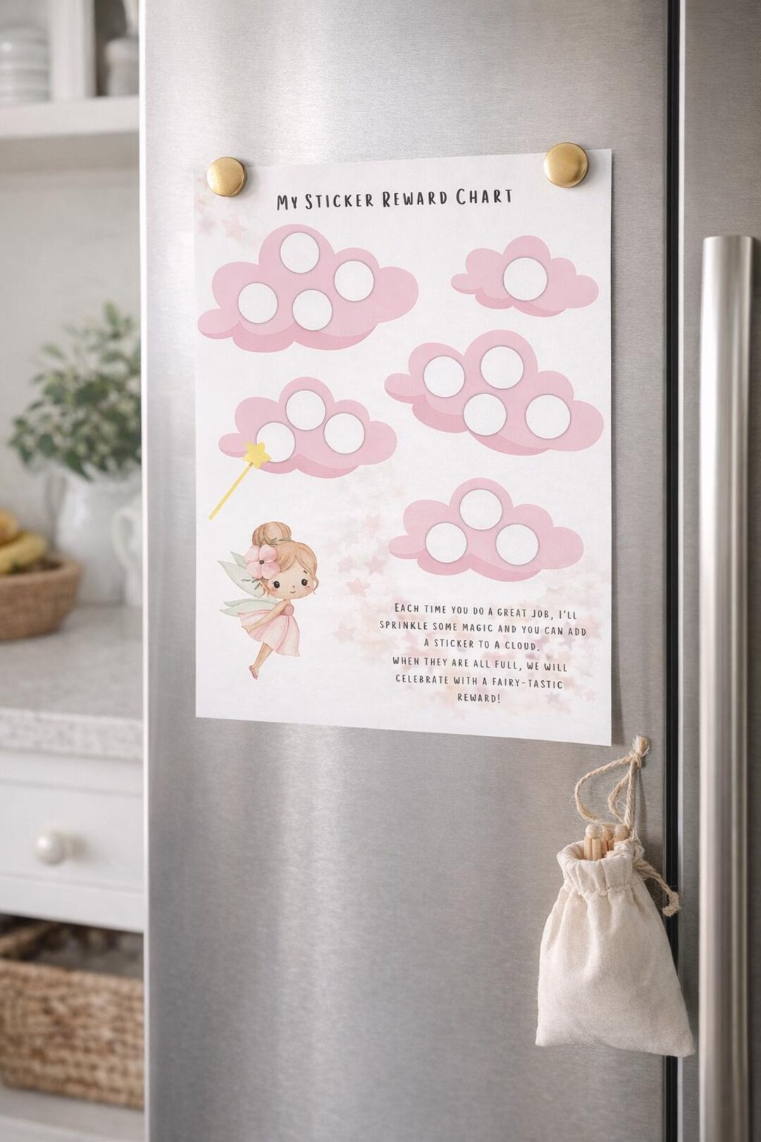 Fairy Reward Chart Printable | Universal Kids Chore Chart, Potty ...