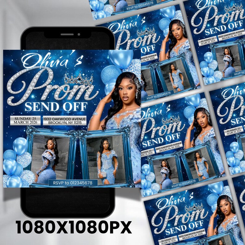 Instant Prom Design Prom Send off Flyer, DIY Prom Flyer, Prom Canva Template, Prom Send Off ...