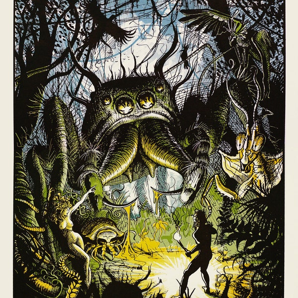 Peregrinus - 4-Farbdruck Serigraphie - Thomas Shahan