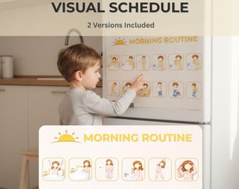 Toddler Morning Routine Chart Printable | Visual Schedule for Kids | Daily Routine PDF