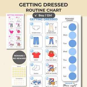 Printable Getting Dressed Routine - Etsy Printable Getting Dressed Routine - Etsy