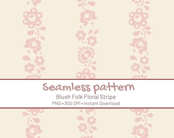 Papel digital para álbum de recortes PNG con estampado sin costuras de rayas florales rosas estilo cottagecore coquetas