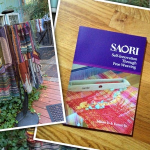 The Saori weaving book in English Self innovation through free weaving in stock :saorisantacruz