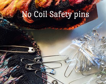 Brass Coiless Safety Pins, Knitting Equipment - Halcyon Yarn