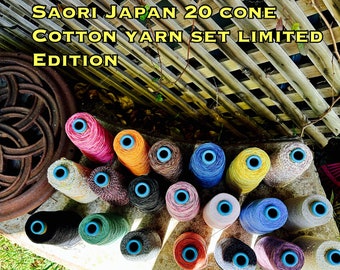 Saori weaving cotton yarn 20 cone weaving set one of a kind Expand your yarn pallet choices : Saorisantacruz