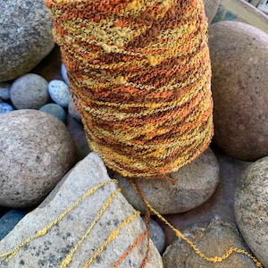 bulky cotton blend nubby textured yarn “Harvest“ machine washable  :saorisantacru