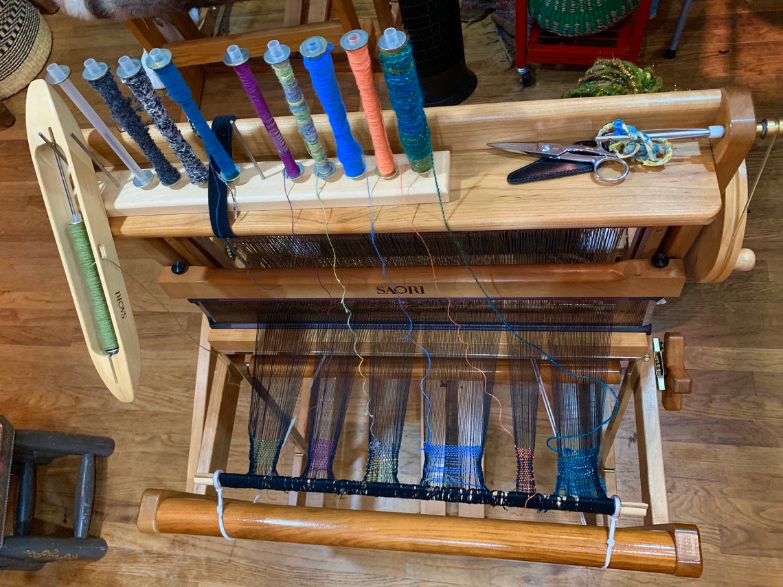 Weaving bobbin rack holds 12 wound bobbins park your saori Etsy