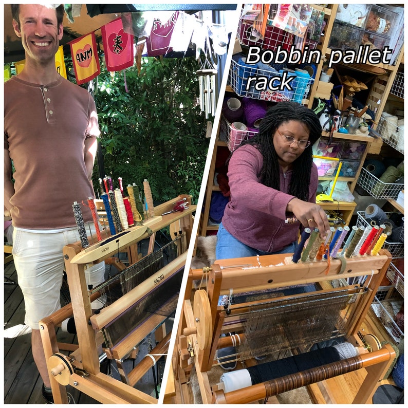 Weaving bobbin rack holds 12 wound bobbins park your saori Etsy