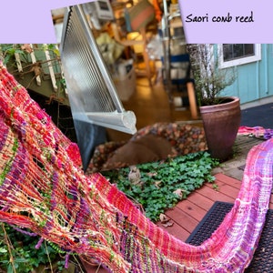 Saori comb weaving reed for special  effects with warp yarns without rethreading your loom! easy to use. In stock   :saorisantacruz