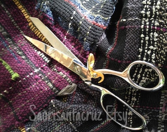 Gingher 8 inch spring shears: easy cutting for sewing, great for sakiori fabric cutting strips for weaving