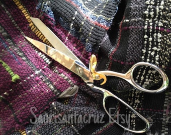 Gingher 8 inch spring  shears easy cutting  sewing, sakiori fabric cutting  strips , save your wrists :saorisantacruz