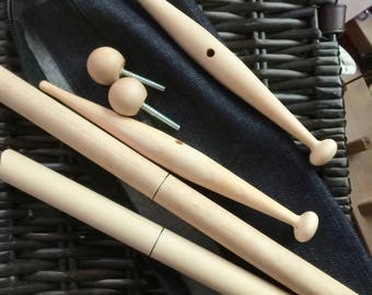 Niddy Noddy Nancy's Knacks 1&2 yard convertible set in a denim travel zip case:saorisantacruz
