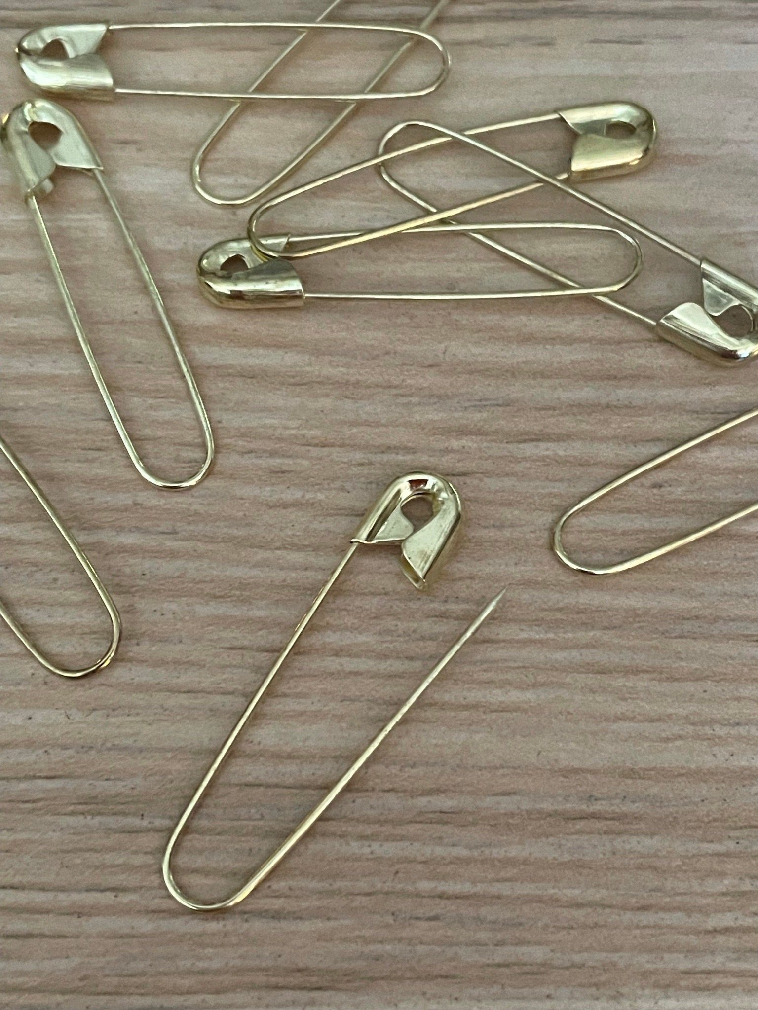 Coiless Safety Pin Large Gold - 82676752452