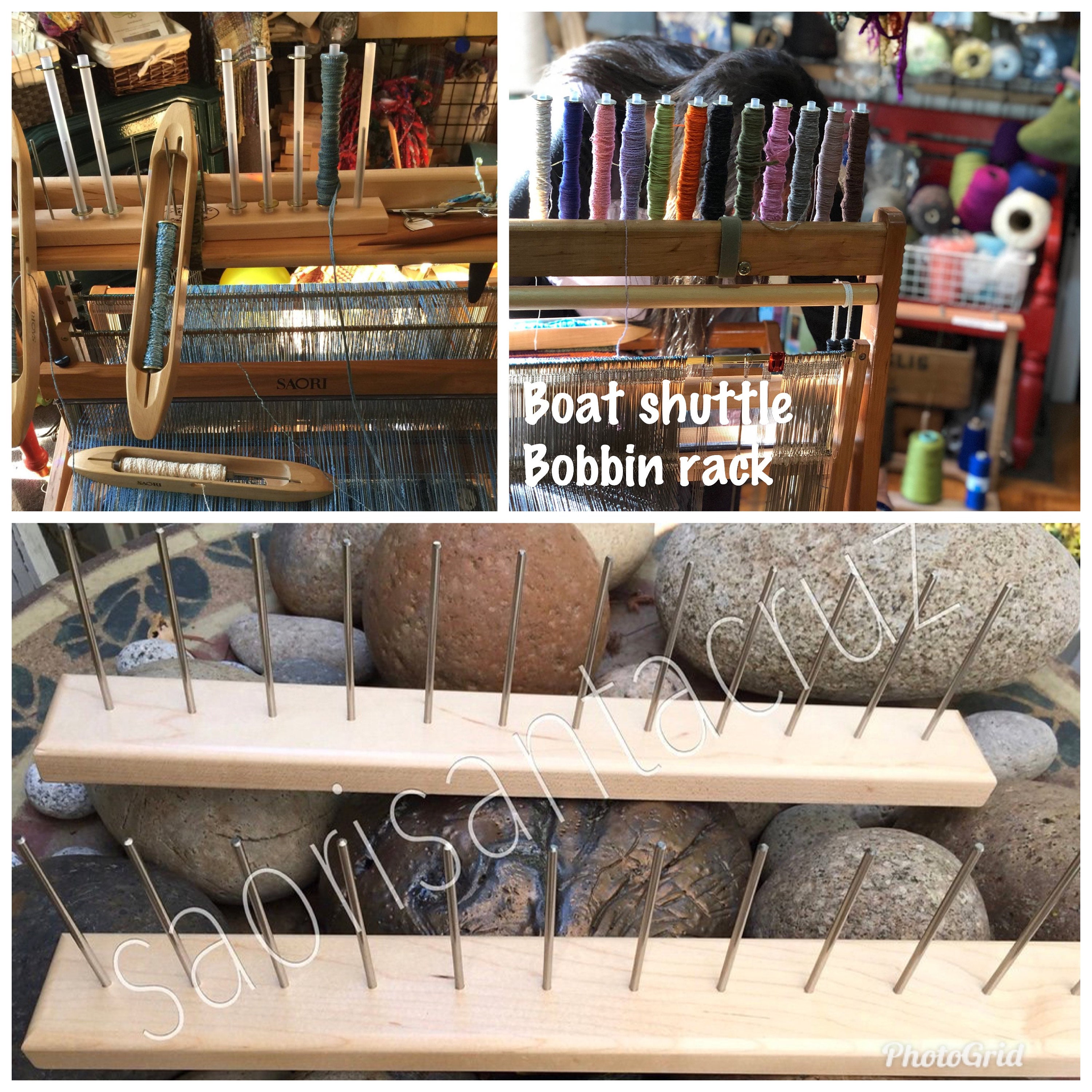 Rack for weaving bobbins holds 12 wound bobbins Park your Etsy