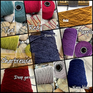 Unusual bulky wool textured cones plied soft weaving,or knitting great for throws, blankets, pillows ,ruanas : saorisantacruz