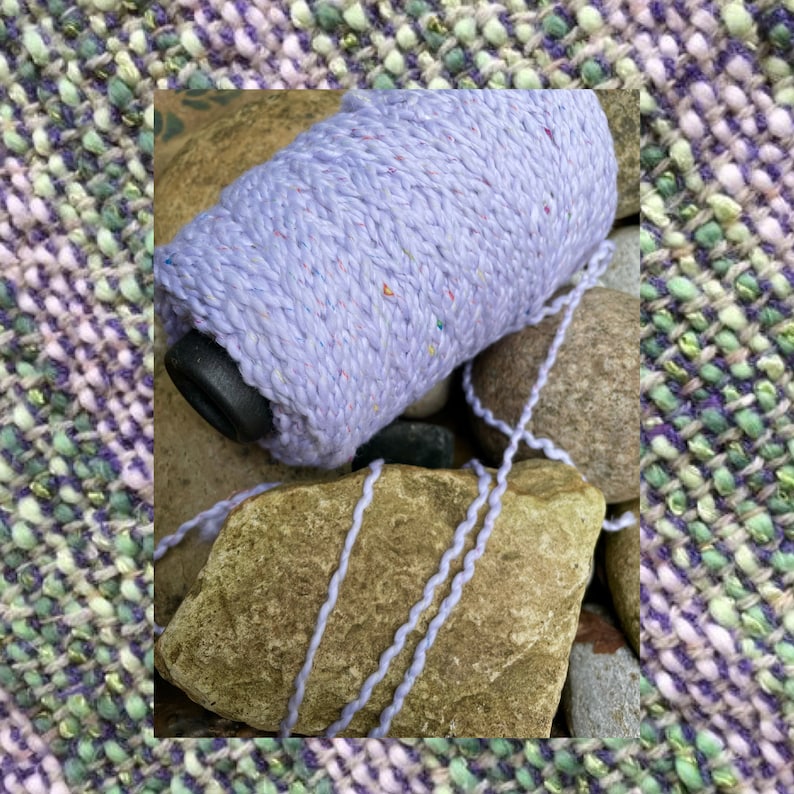 Thicker weight cotton incredibly soft textured yarn on cones \u201clilac or purple machine washable
