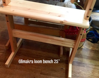 Glimakra Weaving loom bench solid wood 5 height adjustments made in Sweden widths 33”,39”,25” in stock ships today : saorisantacruz