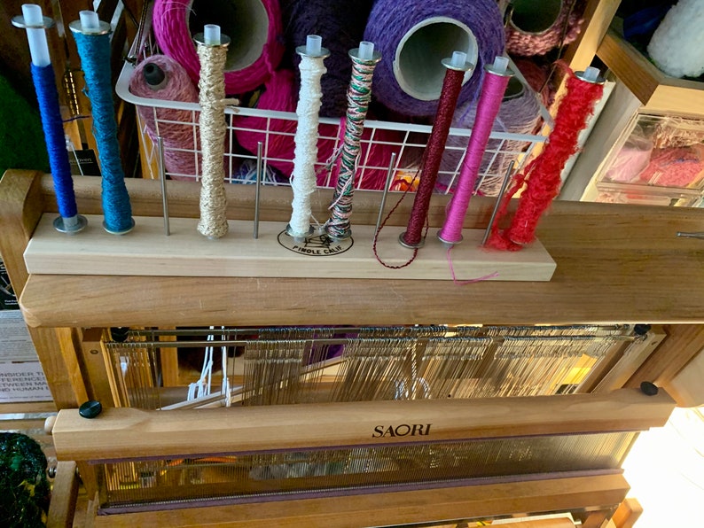 Maple bobbin rack for weaving boat shuttle bobbins holds 12 Etsy