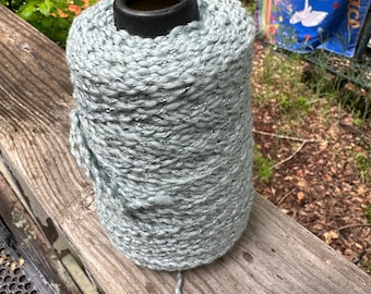 worsted weight cotton incredibly soft textured yarn on cones “steel blue gray fog   " machine washable   :