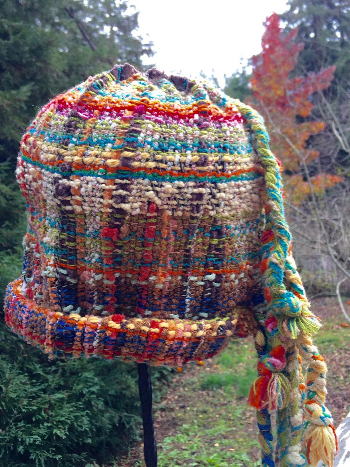 Hand woven cotton Saori Hat River Rafting Etsy