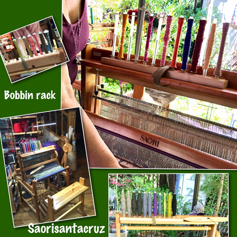 Weaving bobbin rack holds 12 wound bobbins park your saori Etsy