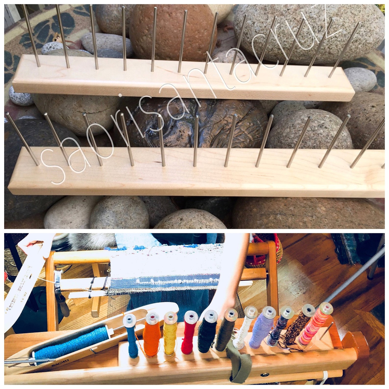 Weaving bobbin rack holds 12 wound bobbins park your saori Etsy