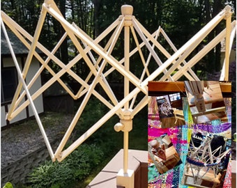 Wooden classic Swedish swift ships or pickup today umbrella yarn swift 2yr warranty large 100” skeins into balls/bobbins: saorisantacruz