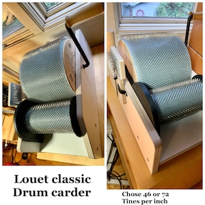 Louet Drum carders 3 models to choose from , classic 8 wide , 4 jr or 12XL covered gears no drive bands ships 1/8/24 : saorisantacruz classic 8” 72 TPI