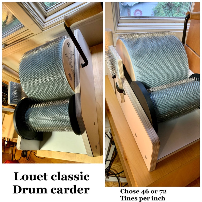 Louet Drum carders 3 models to choose from , classic 8 wide , 4 jr or 12XL covered gears no drive bands ships 1/8/24 : saorisantacruz classic 8” 72 TPI