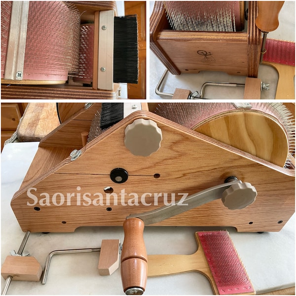 Ashford wild carder Drum carder a narrow  4” carder with long tines for art batts In Stock contact me before ordering   : saorisantacruz