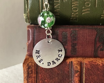 MRS DARCY Bookmark, Jane Austen, Mrs Fitzwilliam Darcy, Elizabeth Bennet, Pride & Prejudice, Lost in Austen, Mr Darcy