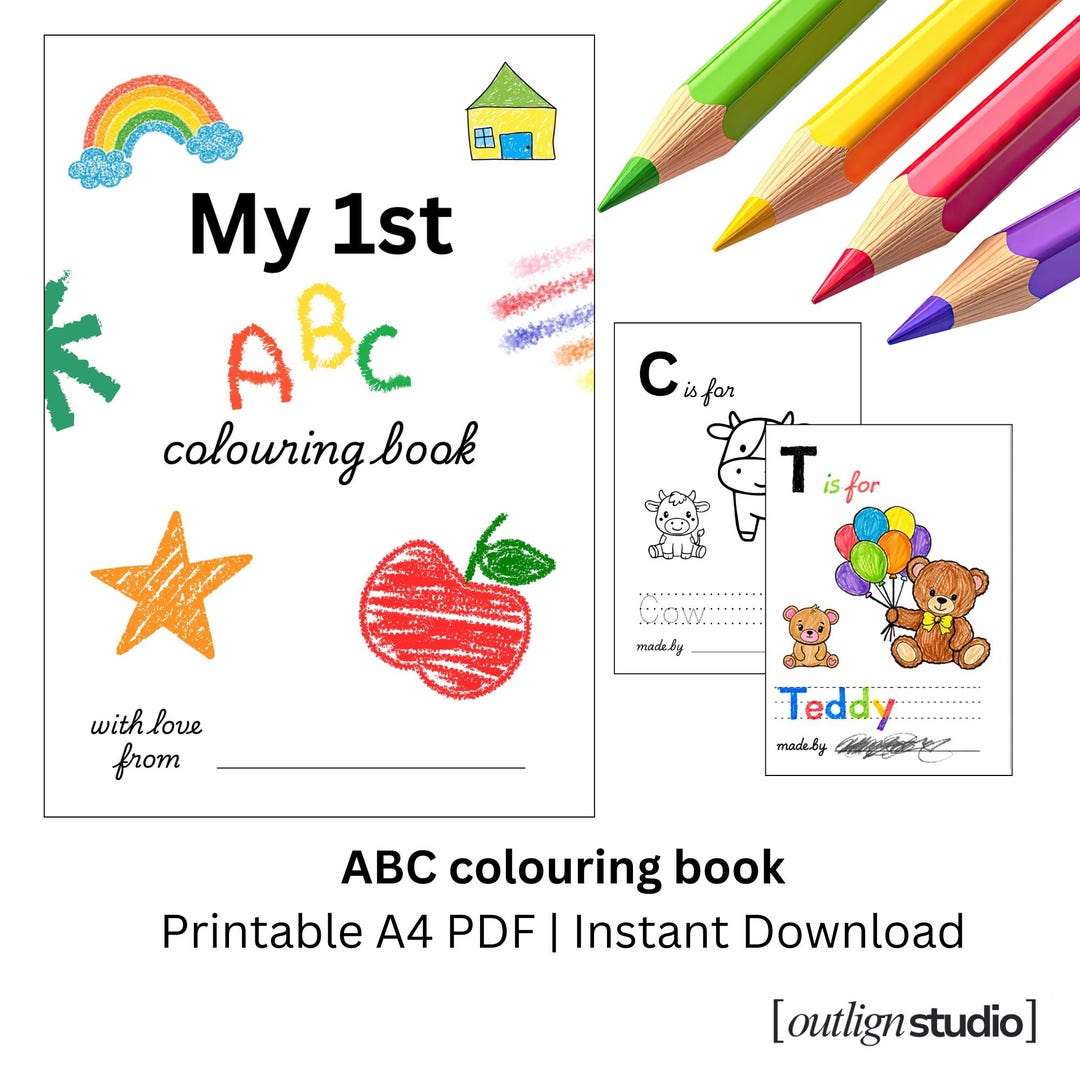 ABC Colouring Book for Kids | Alphabet Colouring Pages | Printable A4 ...