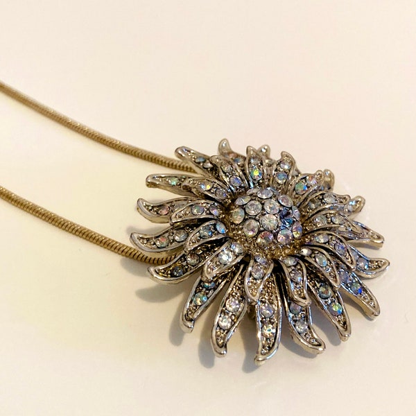 Sunburst Pendant Necklace | Vintage 1960's Pendant Necklace