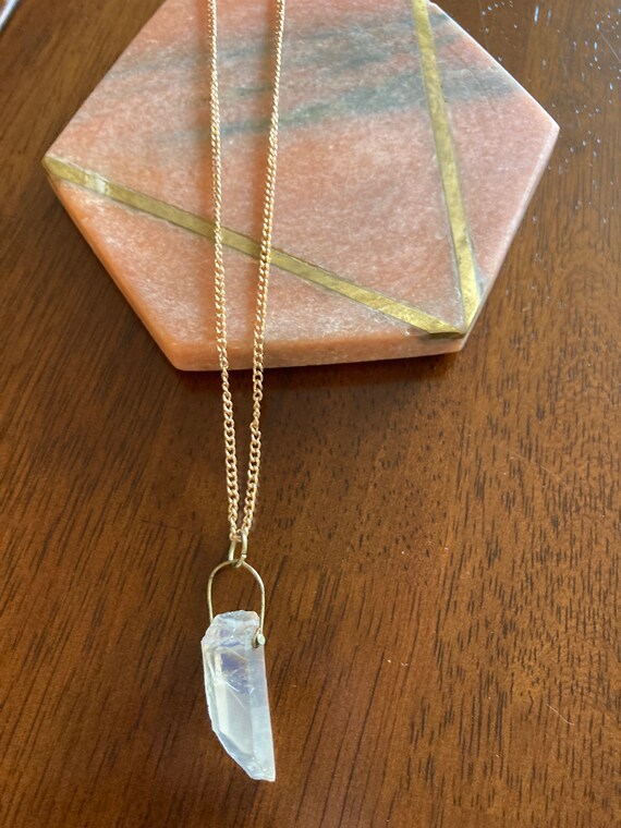 Collier Bois Et Cristal Marron/beige - Bijou élégant Sans Marque - Neuf Avec étiquette