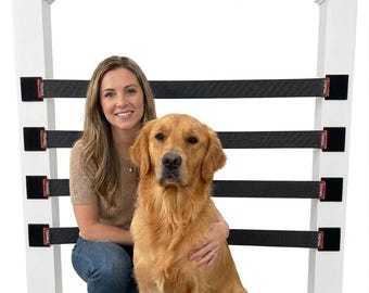 Pawsitively Out™ The Ultimate Pet Rubber Grip-Guard Stair & Doorway Strap | Pet Crate Utility and Travel